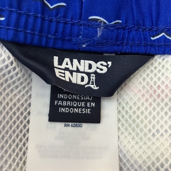 Lands' End NWT Blue Shark Graphic Swim Shorts Swim Trunks Sz XL - Picture 4 of 9